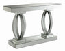 Amalia Rectangular Sofa Table with Shelf Clear Mirror - Bargain Furniture (Detroit, MI)