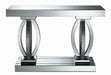 Amalia Rectangular Sofa Table with Shelf Clear Mirror - Bargain Furniture (Detroit, MI)
