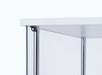 Bellatrix Rectangular 4-shelf Curio Cabinet White and Clear - Bargain Furniture (Detroit, MI)