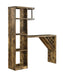 Belvedere 5-shelf Bar Table Storage Antique Nutmeg - Bargain Furniture (Detroit, MI)