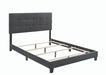 Mapes Tufted Upholstered Eastern King, Queen, Twin & Full Bed Charcoal & Grey - Bargain Furniture (Detroit, MI)