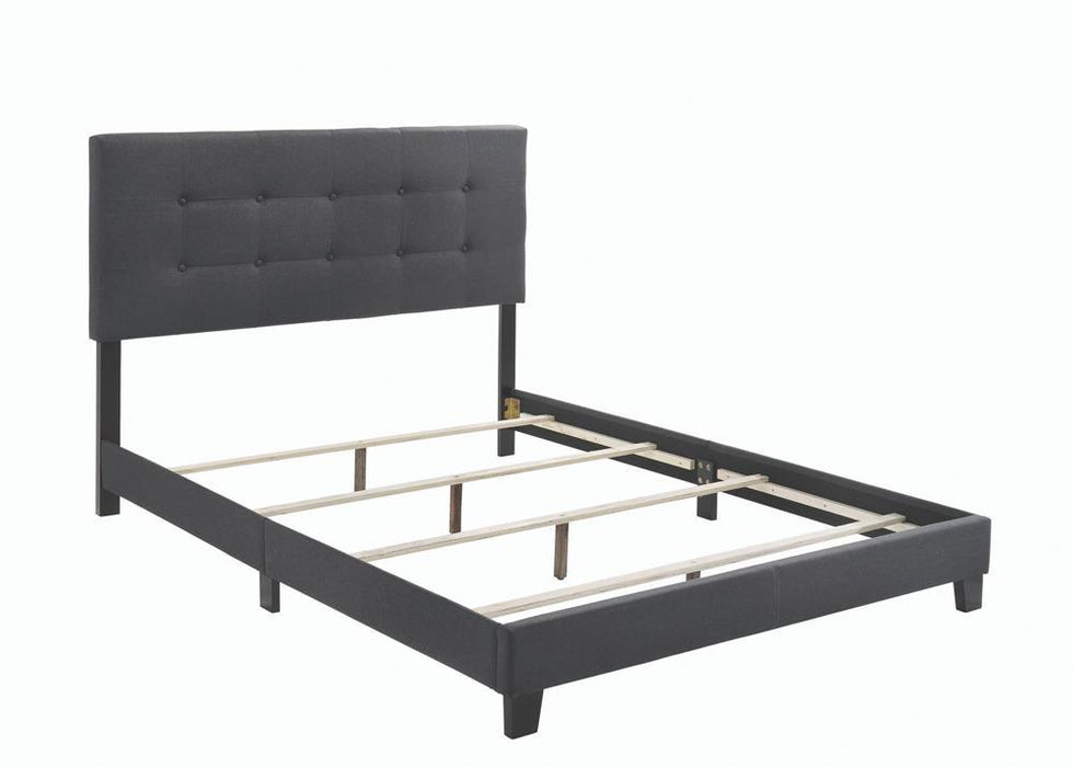Mapes Tufted Upholstered Eastern King, Queen, Twin & Full Bed Charcoal & Grey - Bargain Furniture (Detroit, MI)