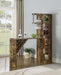 Belvedere 5-shelf Bar Table Storage Antique Nutmeg - Bargain Furniture (Detroit, MI)