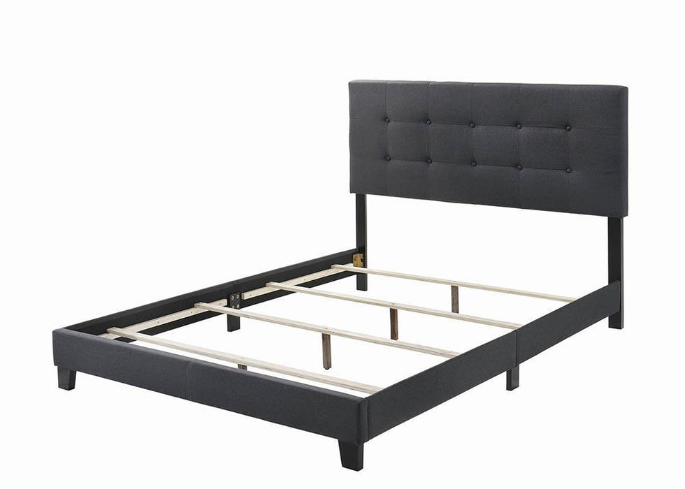 Mapes Tufted Upholstered Eastern King, Queen, Twin & Full Bed Charcoal & Grey - Bargain Furniture (Detroit, MI)