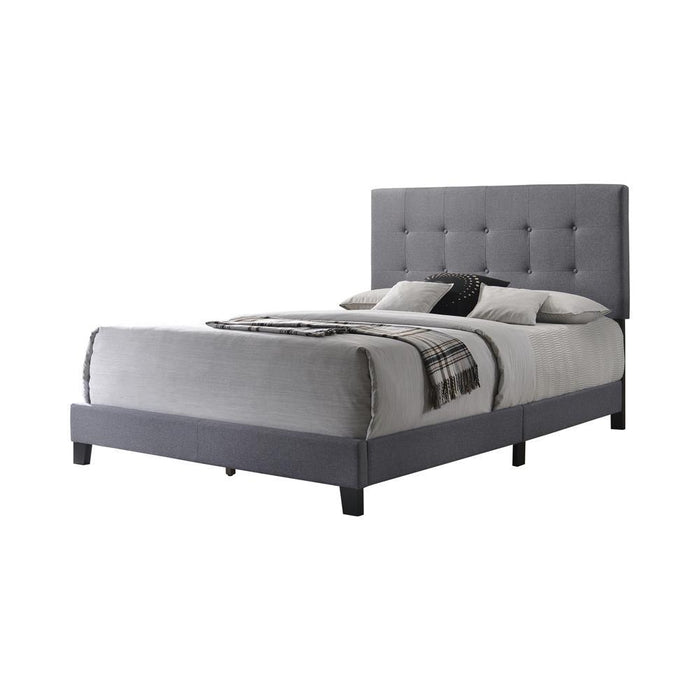 Mapes Tufted Upholstered Eastern King, Queen, Twin & Full Bed Charcoal & Grey - Bargain Furniture (Detroit, MI)