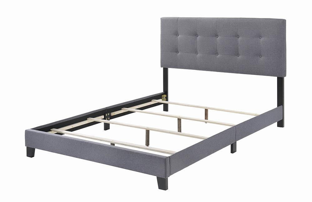 Mapes Tufted Upholstered Eastern King, Queen, Twin & Full Bed Charcoal & Grey - Bargain Furniture (Detroit, MI)