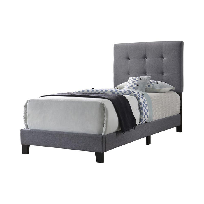 Mapes Tufted Upholstered Eastern King, Queen, Twin & Full Bed Charcoal & Grey - Bargain Furniture (Detroit, MI)