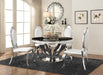 Anchorage Oval Back Side Chairs Cream and Chrome (Set of 2) - Bargain Furniture (Detroit, MI)