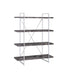 Grimma 4-shelf Bookcase Rustic Grey Herringbone - Bargain Furniture (Detroit, MI)
