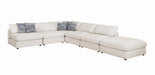 Serene Upholstered Rectangular Ottoman Beige - Bargain Furniture (Detroit, MI)