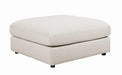 Serene Upholstered Rectangular Ottoman Beige - Bargain Furniture (Detroit, MI)