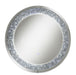 Lixue Round Wall Mirror with LED Lighting Silver - Bargain Furniture (Detroit, MI)
