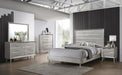 Ramon Eastern King Panel Bed Metallic Sterling - Bargain Furniture (Detroit, MI)