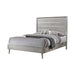 Ramon Eastern King Panel Bed Metallic Sterling - Bargain Furniture (Detroit, MI)