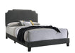 Tamarac Upholstered Nailhead Full, Eastern King & Queen Bed Beige & Grey - Bargain Furniture (Detroit, MI)