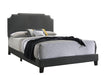 Tamarac Upholstered Nailhead Full, Eastern King & Queen Bed Beige & Grey - Bargain Furniture (Detroit, MI)