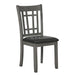 Lavon Padded Dining Side Chairs Medium Grey and Black (Set of 2) - Bargain Furniture (Detroit, MI)