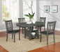 Lavon Dining Table with Storage Medium Grey - Bargain Furniture (Detroit, MI)