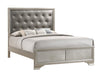 Salford Eastern King Panel Bed Metallic Sterling and Charcoal Grey - Bargain Furniture (Detroit, MI)