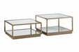 Renee 2-piece Square Occasional Set Rose Brass - Bargain Furniture (Detroit, MI)
