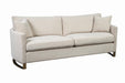Corliss Upholstered Arched Arms Sofa Beige - Bargain Furniture (Detroit, MI)