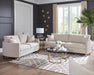 Corliss Upholstered Arched Arms Loveseat Beige - Bargain Furniture (Detroit, MI)