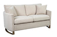 Corliss Upholstered Arched Arms Loveseat Beige - Bargain Furniture (Detroit, MI)