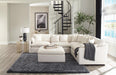 Hobson Cushion Seat Ottoman Off-White - Bargain Furniture (Detroit, MI)