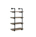Elmcrest 24-inch Wall Shelf Black and Rustic Oak - Bargain Furniture (Detroit, MI)
