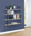 Elmcrest 40-inch Wall Shelf Black and Grey Driftwood - Bargain Furniture (Detroit, MI)
