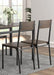 Lana 5-piece Rectangular Dining Table Set Dark Brown and Matte Black - Bargain Furniture (Detroit, MI)