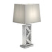 Carmen Geometric Base Table Lamp Silver - Bargain Furniture (Detroit, MI)