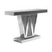 Crocus Rectangular Console Table Silver - Bargain Furniture (Detroit, MI)