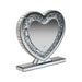 Euston Heart Shape Table Mirror Silver - Bargain Furniture (Detroit, MI)