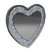 Aiko Heart Shape Wall Mirror Silver - Bargain Furniture (Detroit, MI)