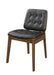 Redbridge Tufted Back Side Chairs Natural Walnut and Black (Set of 2) - Bargain Furniture (Detroit, MI)