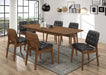 Redbridge Tufted Back Side Chairs Natural Walnut and Black (Set of 2) - Bargain Furniture (Detroit, MI)