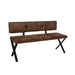 Abbott Upholstered Dining Bench Antique Brown and Matte Black - Bargain Furniture (Detroit, MI)