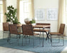 Abbott Upholstered Dining Bench Antique Brown and Matte Black - Bargain Furniture (Detroit, MI)