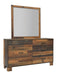 Sidney Square Dresser Mirror Rustic Pine - Bargain Furniture (Detroit, MI)