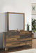 Sidney Square Dresser Mirror Rustic Pine - Bargain Furniture (Detroit, MI)