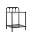 Livingston 1-shelf Nightstand with Glass Top Dark Bronze - Bargain Furniture (Detroit, MI)
