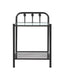 Livingston 1-shelf Nightstand with Glass Top Dark Bronze - Bargain Furniture (Detroit, MI)