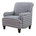 Glenn Recessed Arms Accent Chair Blue - Bargain Furniture (Detroit, MI)