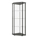 Zenobia Glass Shelf Curio Cabinet Clear and Black - Bargain Furniture (Detroit, MI)