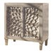 Clarkia Accent Cabinet with Floral Carved Door White - Bargain Furniture (Detroit, MI)