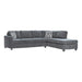 Mccord 2-piece Cushion Back Sectional Dark Grey - Bargain Furniture (Detroit, MI)