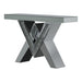 Taffeta V-shaped Sofa Table with Glass Top Silver - Bargain Furniture (Detroit, MI)