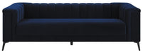Chalet Tuxedo Arm Sofa Blue - Bargain Furniture (Detroit, MI)