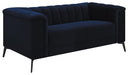 Chalet Tuxedo Arm Loveseat Blue - Bargain Furniture (Detroit, MI)